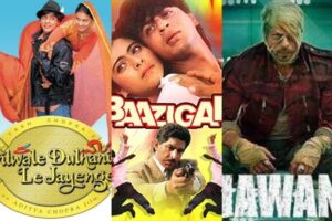 Shah Rukh Khan Films Poster DDLJ Bazigar Jawan
